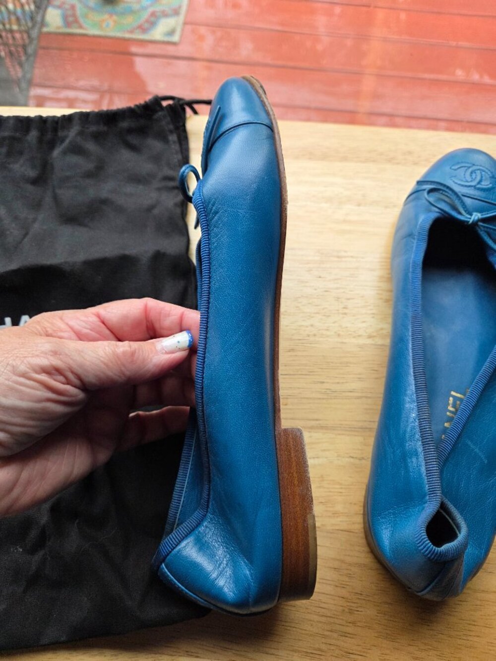 Vintage Chanel Royal Blue Ballet Flats - Picture 8 of 15
